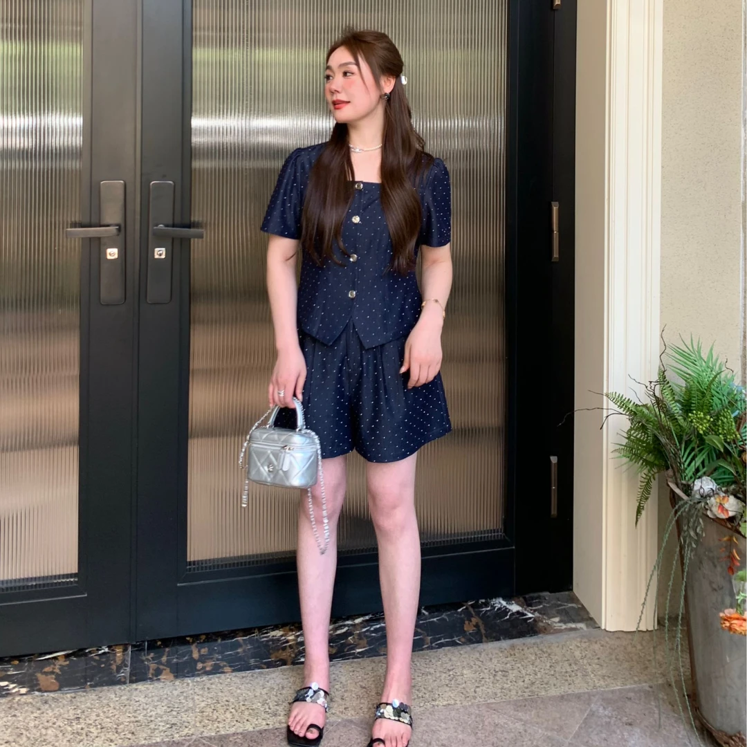 七七/【时光脚本】夏季显瘦气质百搭韩版宽松时尚套装XNS6002