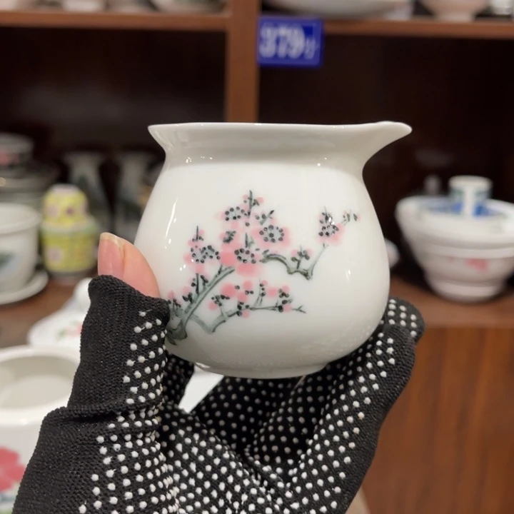 陶瓷醴陵手绘釉下五彩公道杯