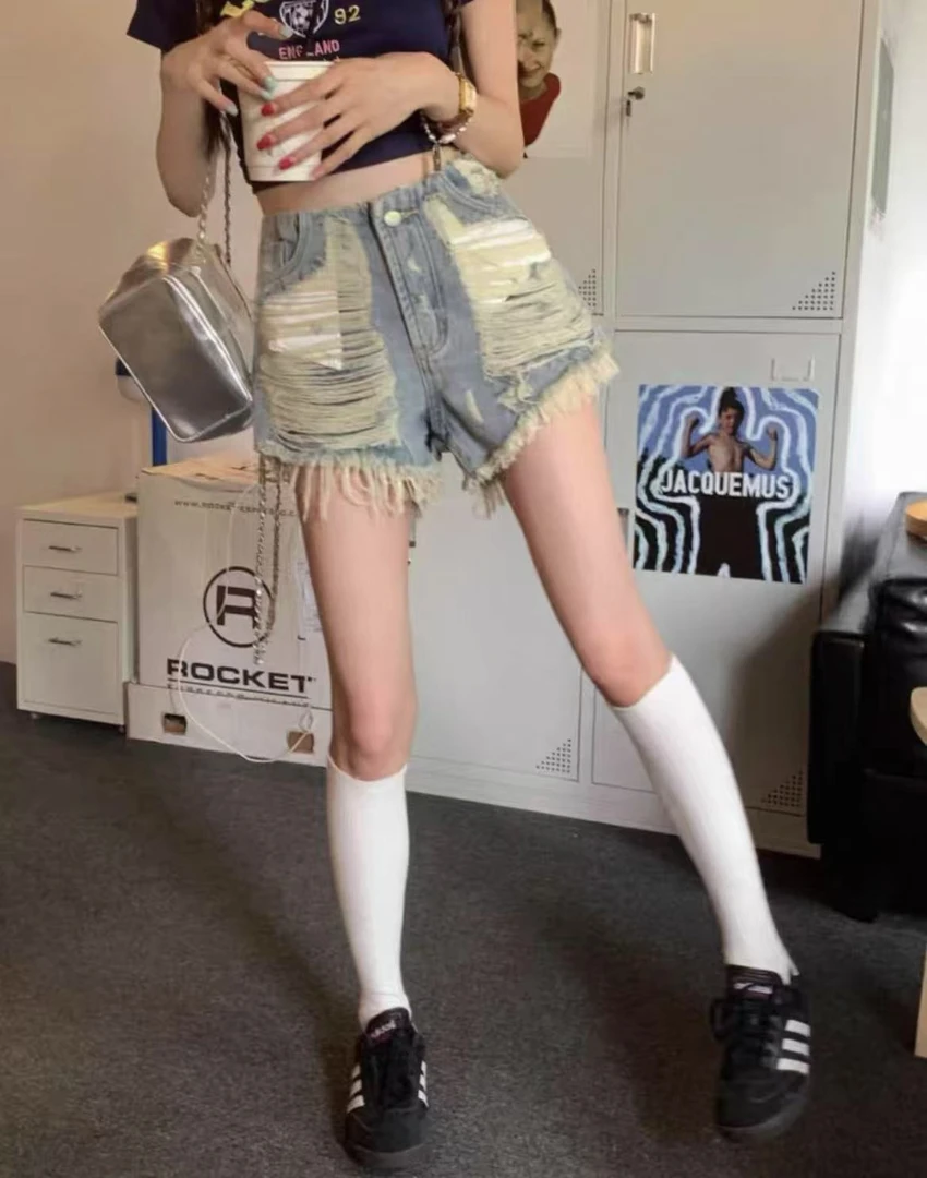 6735夏季新款女装牛仔短裤