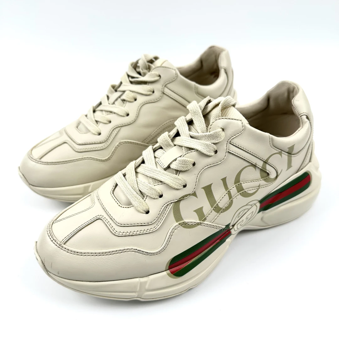 95新 GUCCI/古驰 41码 经典腰带老爹鞋