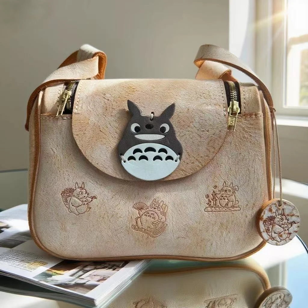 艾祺玥原创手工多巴胺百搭治愈单肩斜挎包包 大琳迪-日落黄龙猫