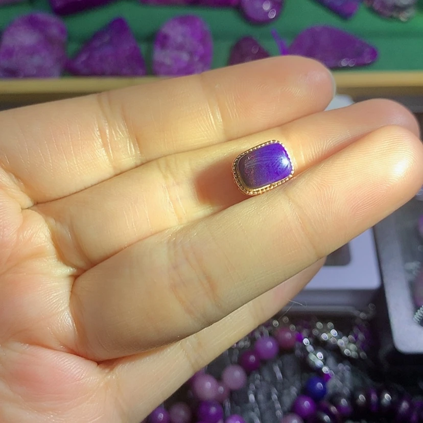 【闪购商品】苏纪石（舒俱来）银S925镀金镶嵌吊坠