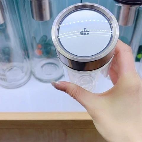 万象玻璃双层V148RL，钛银370毫升