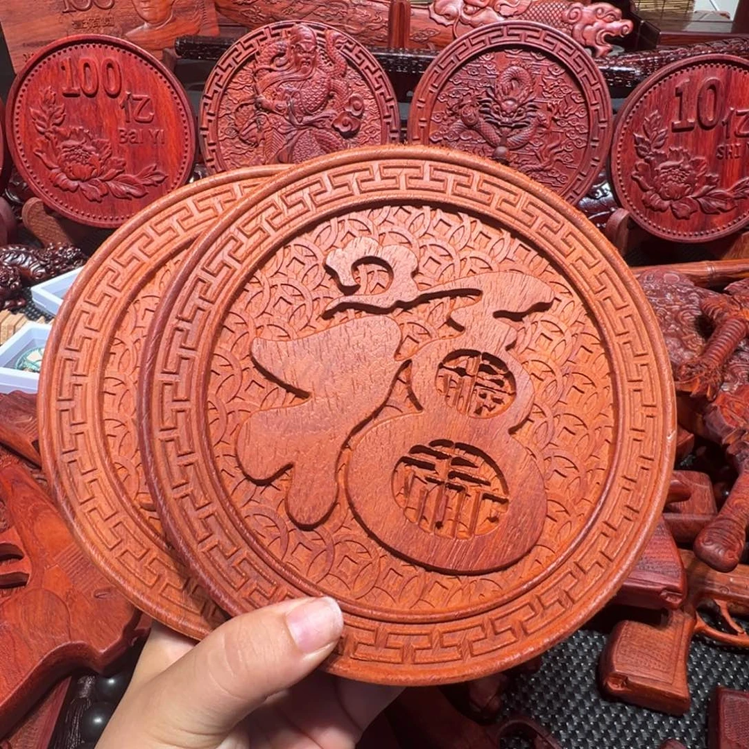 非洲紫檀（红花梨）一**景半成品58两个