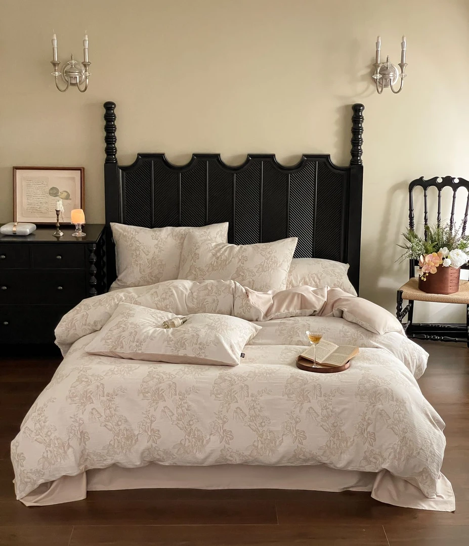 春季上新A类母婴级60S全棉色织立体提花四件套简约加厚