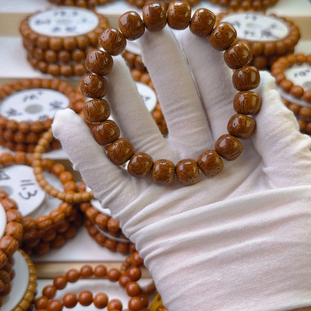 桃核手串末*树王红魔老型桶珠