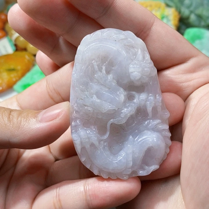 定制翡翠未镶嵌翡翠龙牌