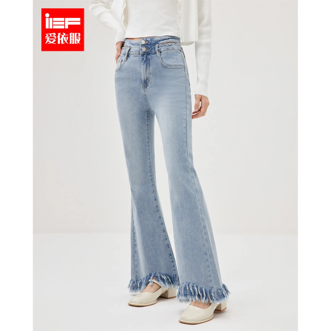 IEF/爱依服长裤2025春季新款牛仔喇叭裤欧若风【牛仔定制】