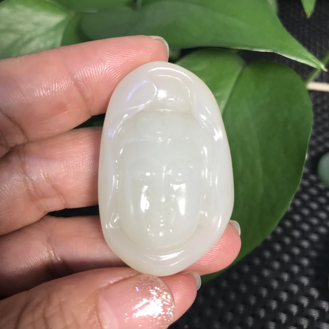 新疆和田玉白玉挂件挂坠吊坠25.6克