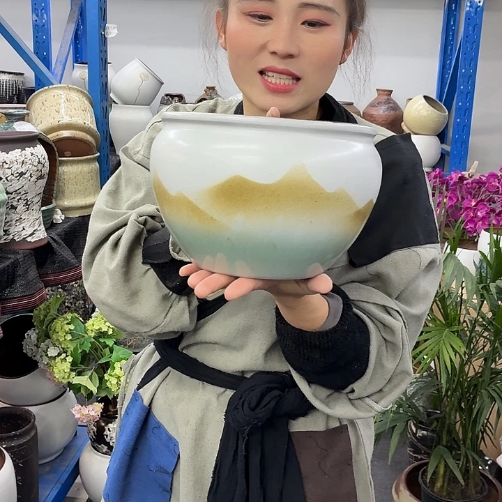 19×14粗陶花盆有孔