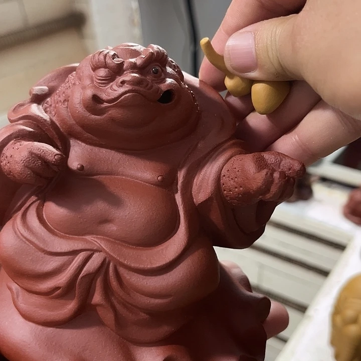 罒***天紫砂茶宠紫砂蝉仙微瑕福利