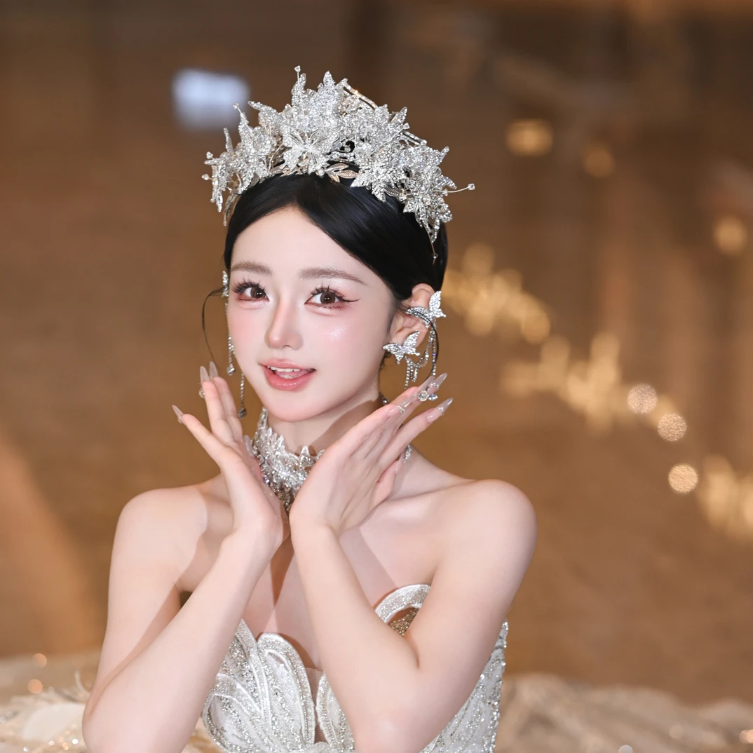 皇冠配饰金色边夹韩式唯美仙气12