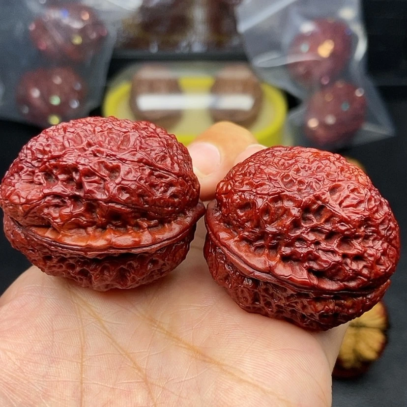 【闪购商品】把件文玩核桃38尺饕餮金蟾49克