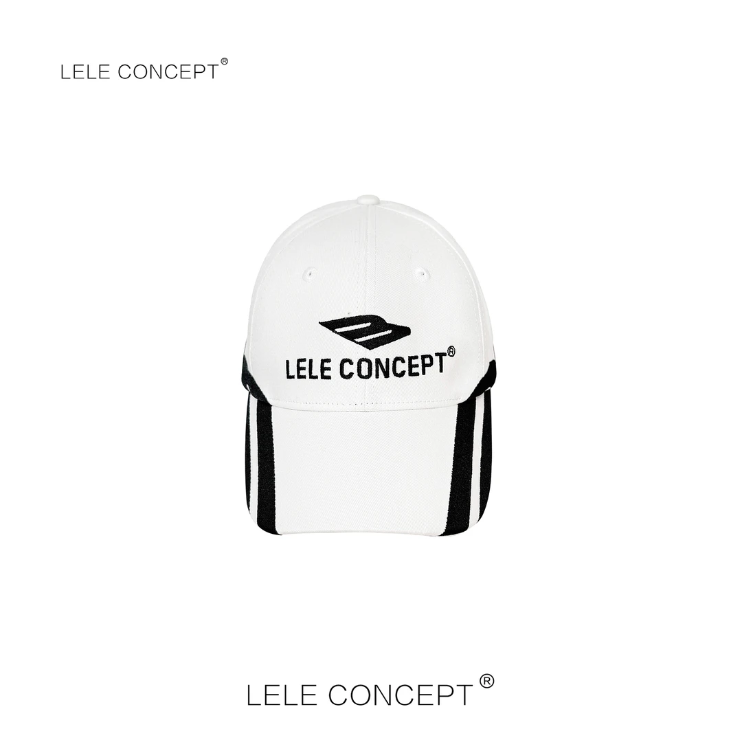 LELE CONCEPT丨时尚百搭休闲款黑白拼色logo棒球帽M0056