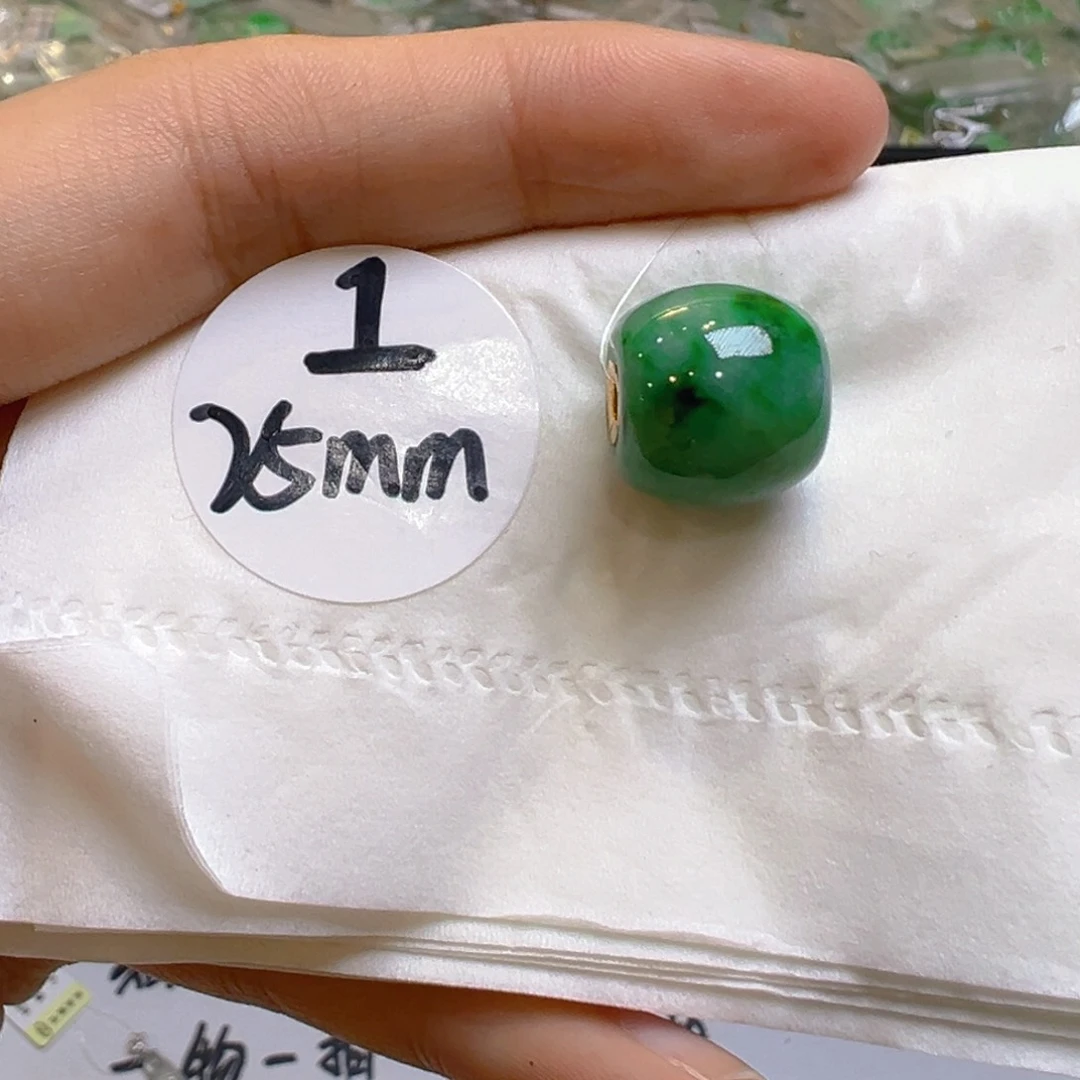 吊坠(不含链)18K金镶嵌翡翠