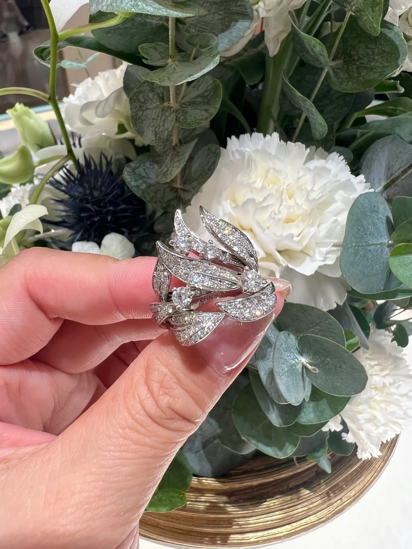 18K金钻石月桂戒指CZ