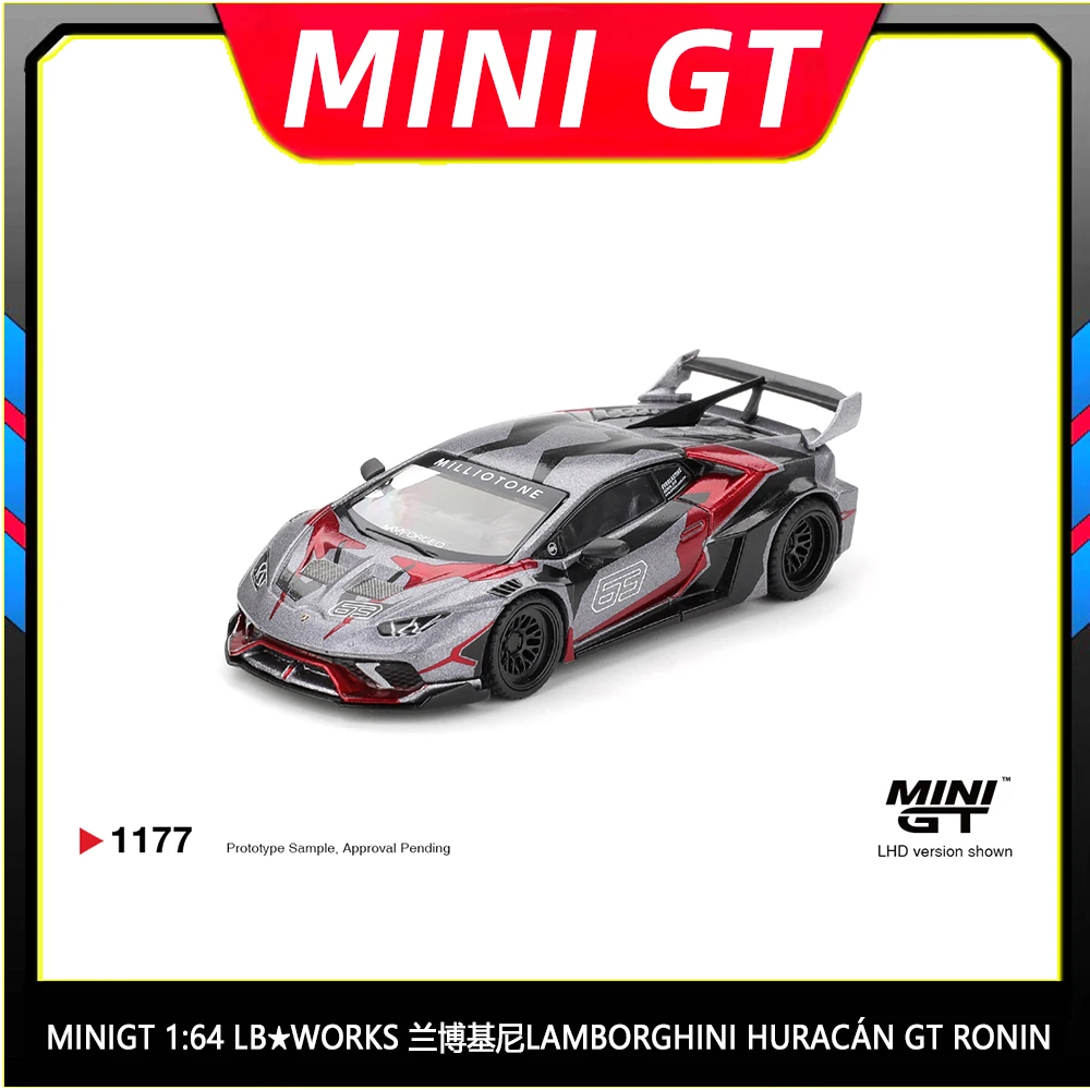 现货 MINIGT 1:64 兰博基尼小牛Huracán GT 合金汽车模型 #1177
