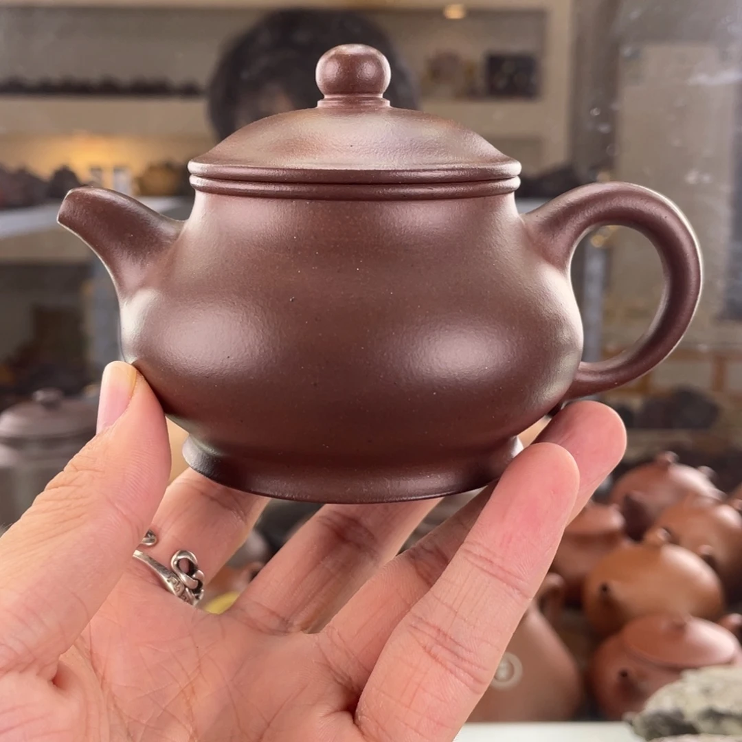 茶壶紫砂180cc老紫泥茶壶