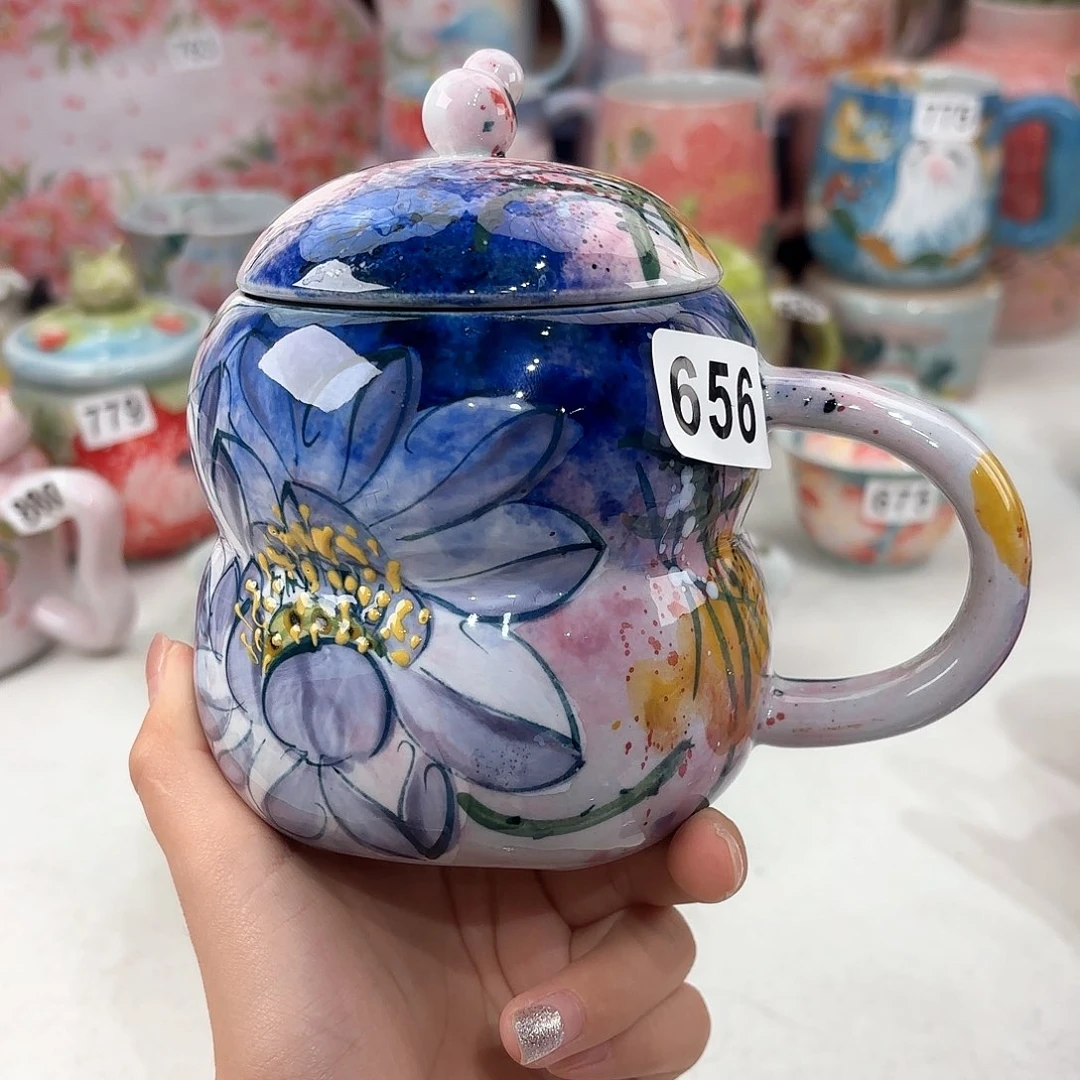 景德镇手绘高温釉下彩陶瓷茶具