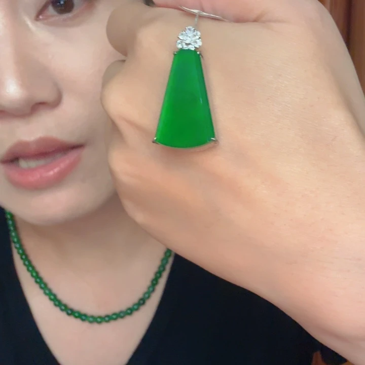 翡翠银S925镶嵌吊坠(不含链)吊坠