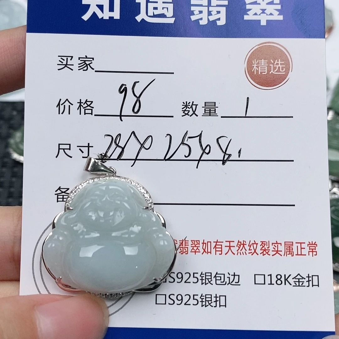 翡翠银S925镶嵌颈饰