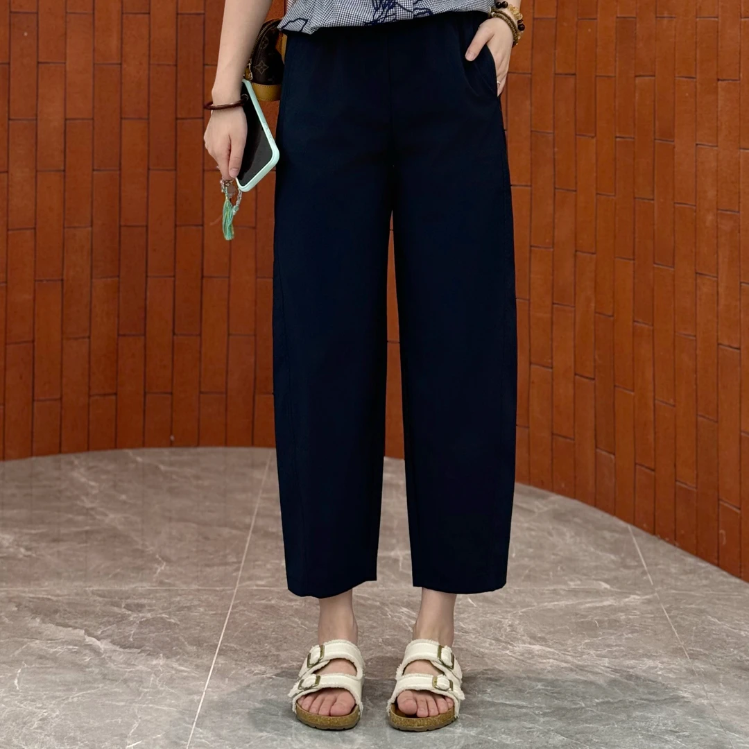 宿慕SUMU夏季防晒气球裤2025新款6-18舒适百搭九分气球裤B690A3