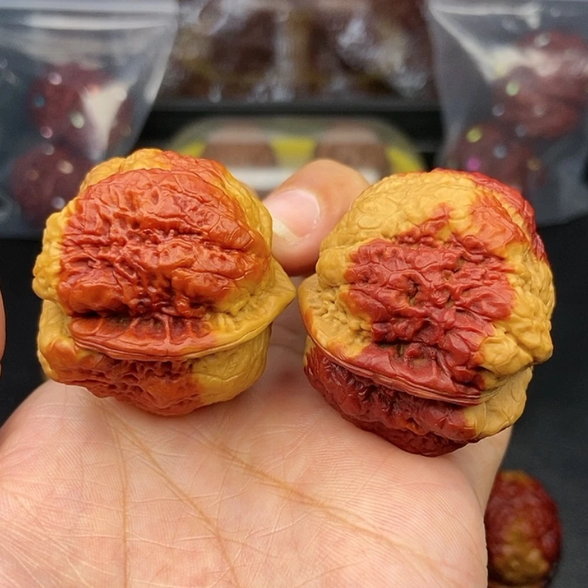 【闪购商品】把件文玩核桃40尺蝴蝶蟾