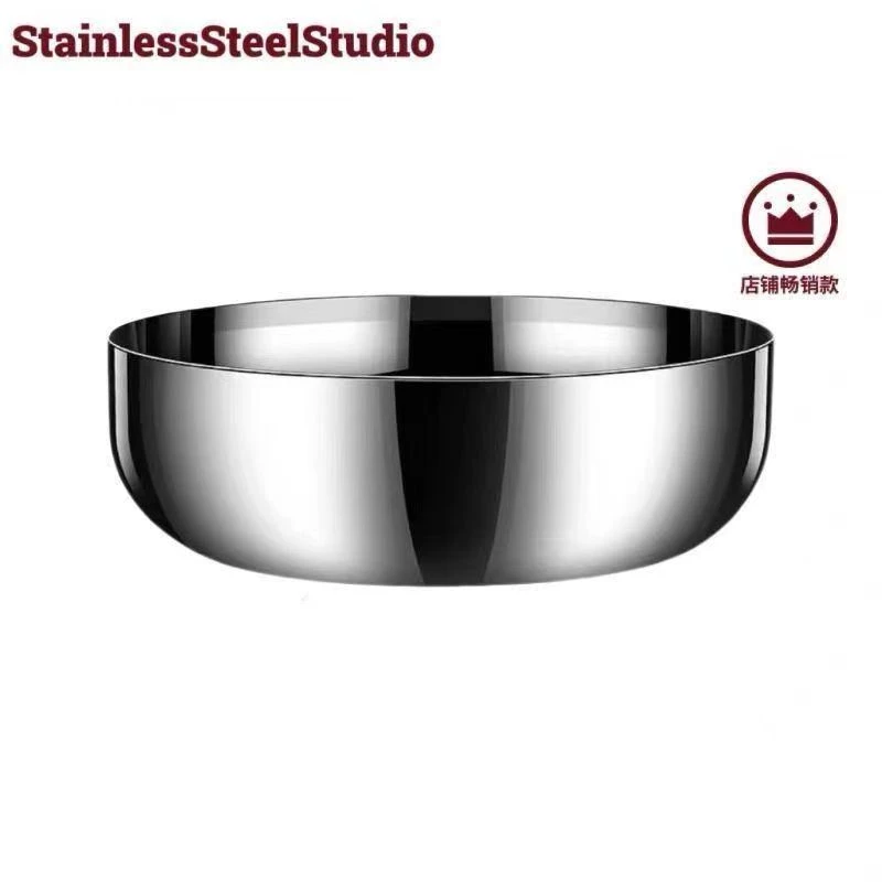32CM不锈钢盆加大和面盆大容量揉面盆加厚带边多功能洗菜揉面盆