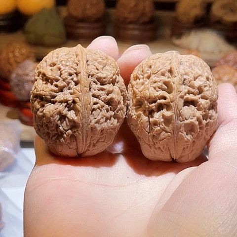 把件文玩核桃龙鳞佛手带彩38