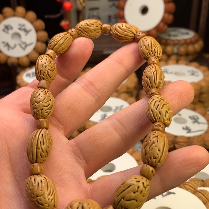 相***缘手串桃核老树钱袋子