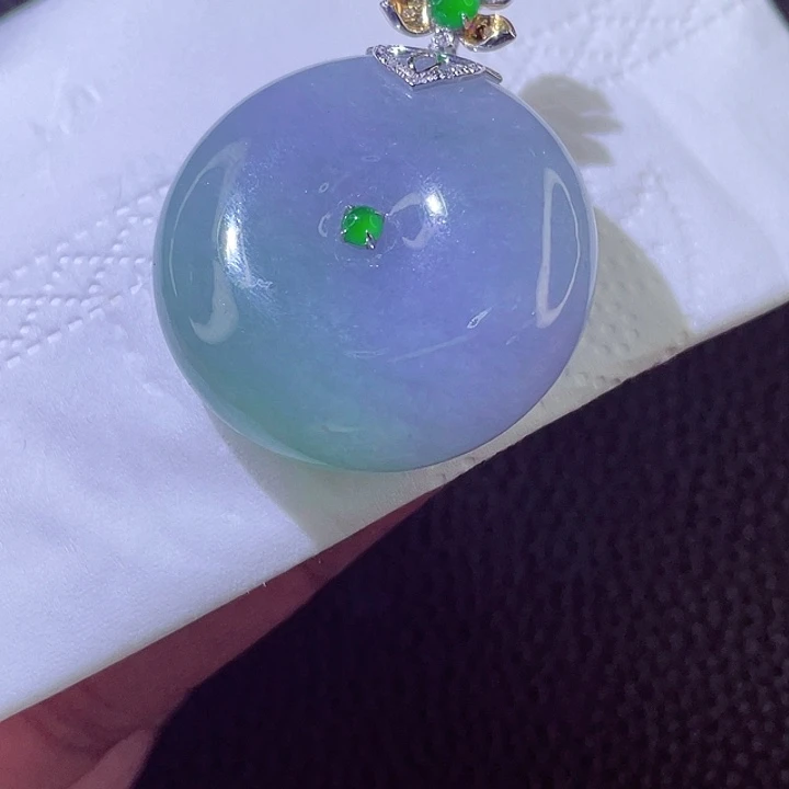 颈饰18K金镶嵌翡翠翡翠