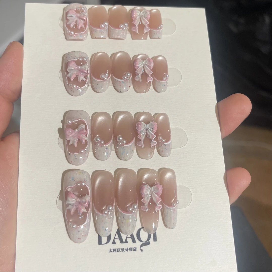 【黑糖玛奇朵】纯手工制作可拆卸穿戴甲10片