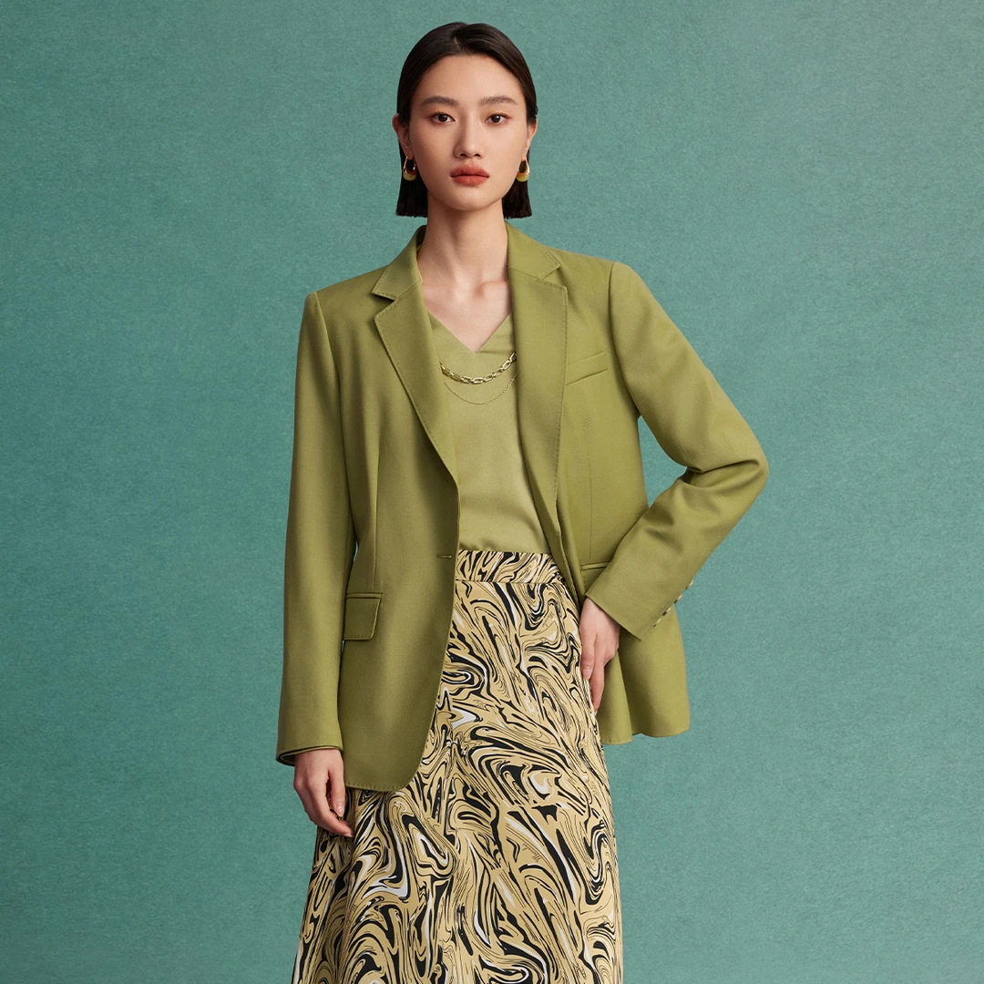 【羊羊专属】气质西装外套女2024春季通勤一粒扣西服