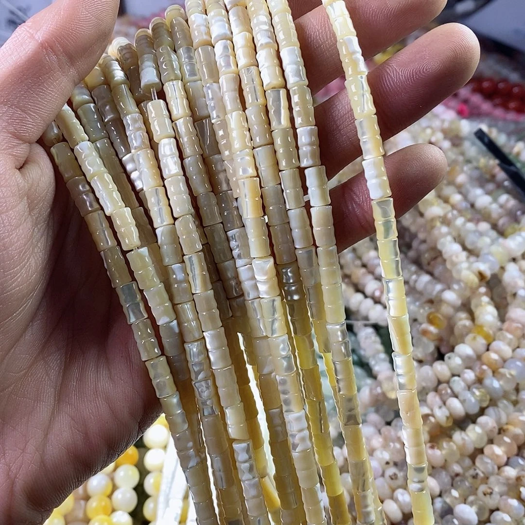 玛瑙/玉髓珠宝半成品合金一条天然5×9mm马蹄螺节节