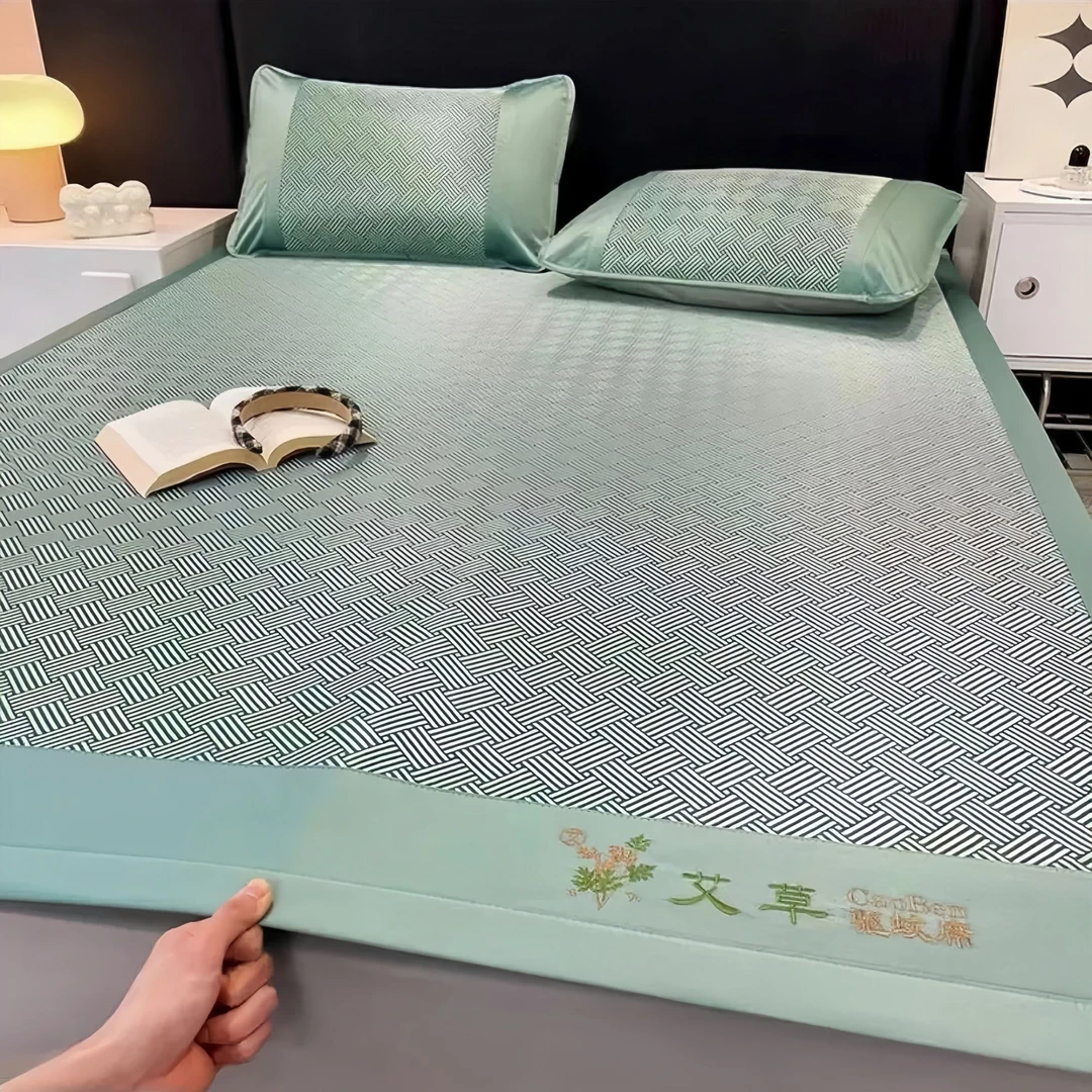【艾草冰丝凉席】2025新款夏季爆款艾草冰丝凉席夏天空调软席子jh