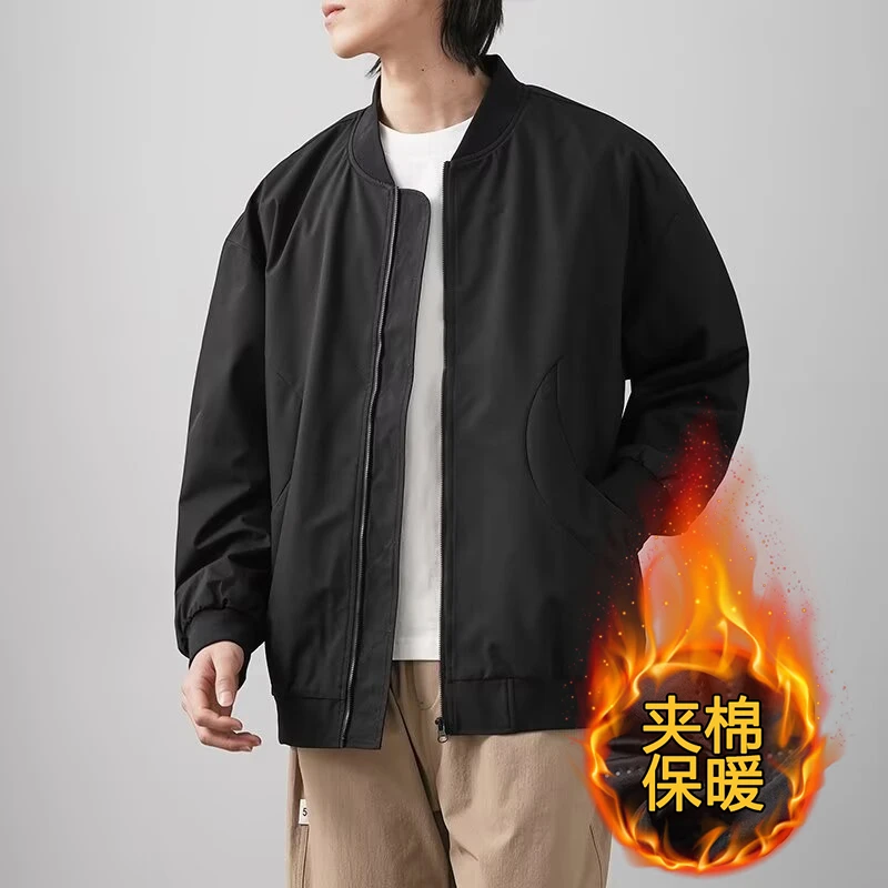 2025休闲宽松夹克衫冬季运动休闲百搭情侣款棒球服外套冲锋衣棉服