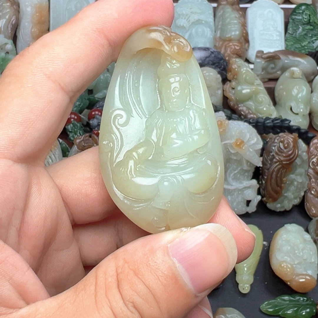 和田玉未镶嵌挂件