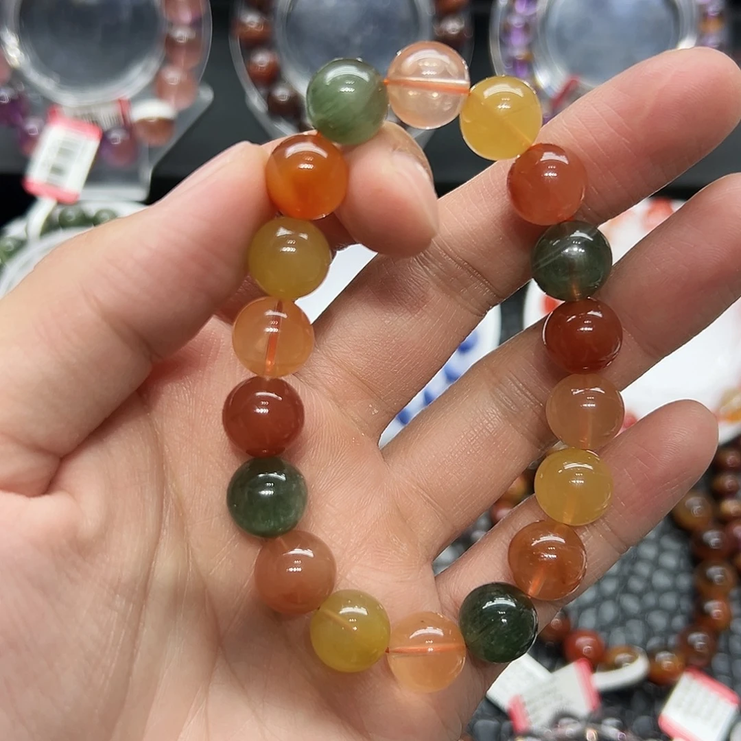 水晶手链未镶嵌好看
