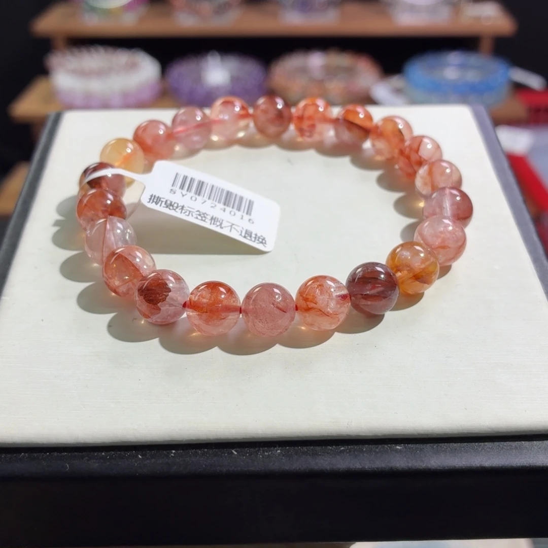 水晶手串未镶嵌8+胶花