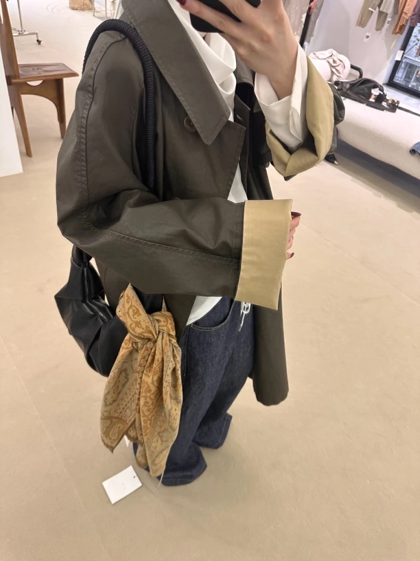 SAN STORE RODERIC WONG 阔型水洗复古风衣 25 早春