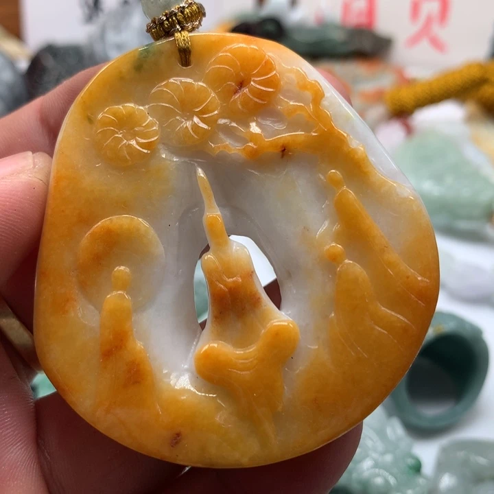 翡翠未镶嵌颈饰保真天然a货翡翠