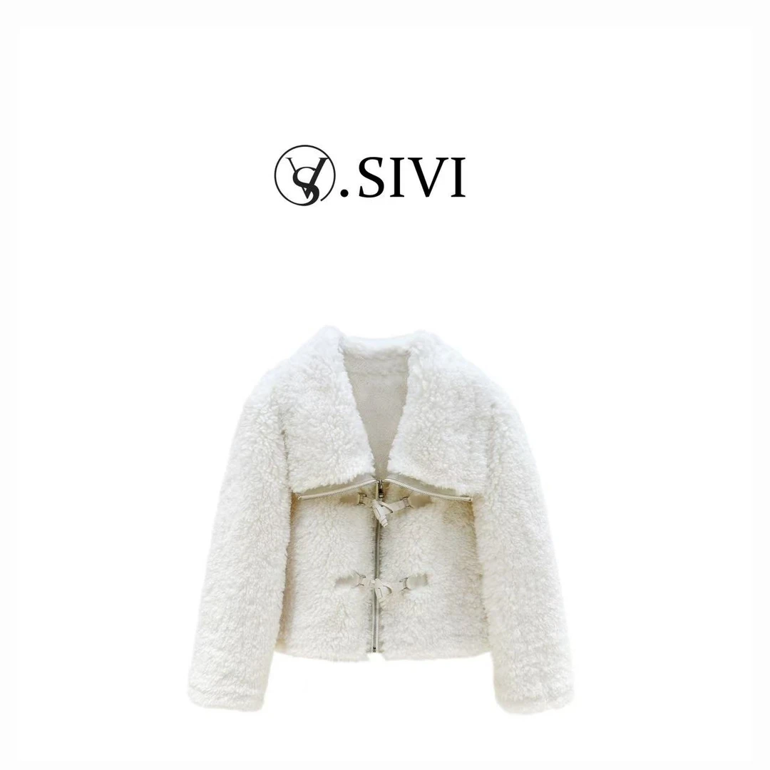 熙薇轻奢羊卷毛外套【冷暖自知】冬季新款时尚上衣F6831