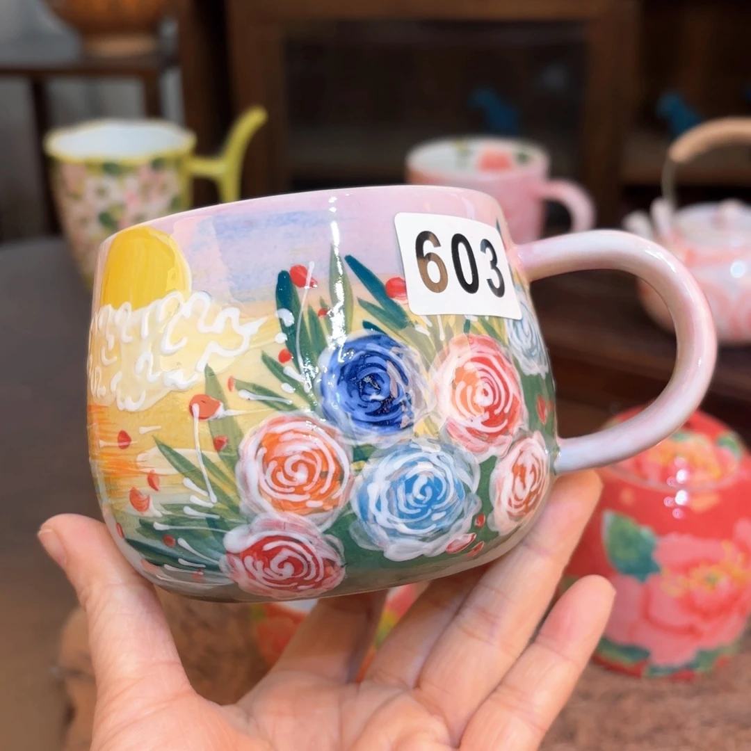 景德镇手绘高温釉下彩陶瓷茶具