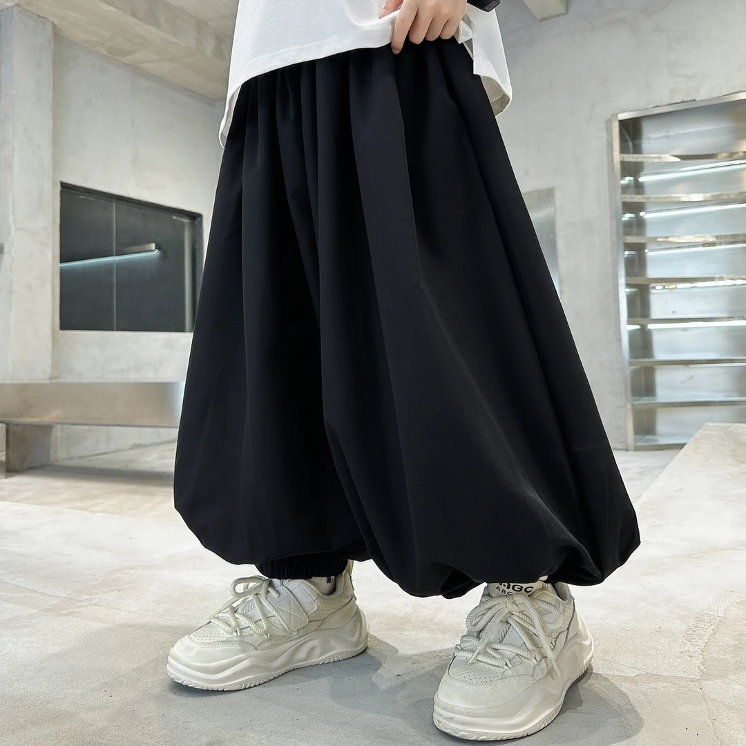 超宽松儿童休闲裤阔腿裤中大童长裤潮酷小男孩灯笼裤男童裤子秋季