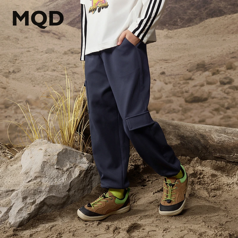 MQD童装儿童24秋季新品户外露营运动跑步针织裤9643W1616