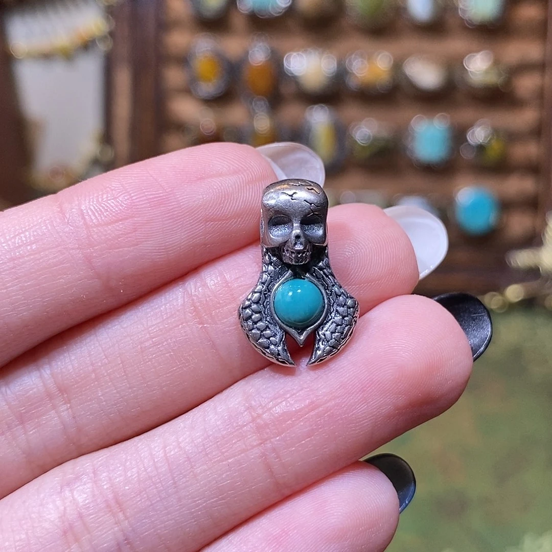 绿松石银S925镶嵌颈饰