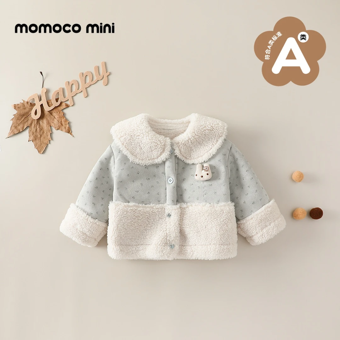 MOMOCOmini婴童冬季舒适可爱碎花毛毛外套儿童女宝87810123002