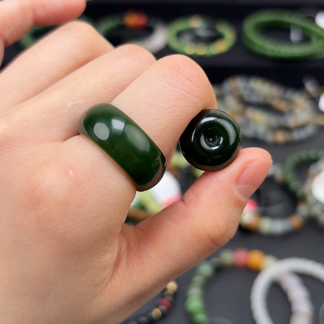 和田玉未镶嵌手链18内径