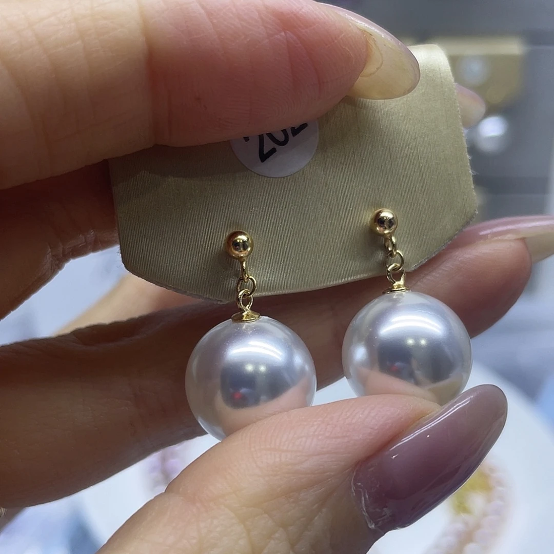 耳饰淡水珍珠银S925镶嵌
