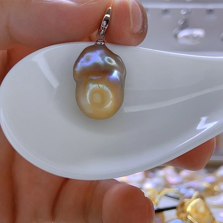 淡水珍珠颈饰银S925镶嵌153